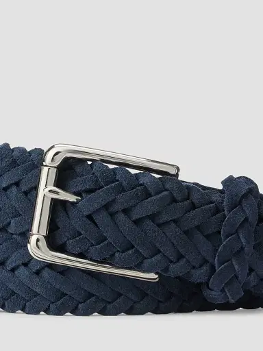 Ralph Lauren Purple Label Men's Braided Suede Belt | Thumbnail 4 Ralph Lauren Purple Label Men's Braided Suede Belt | Thumbnail 4