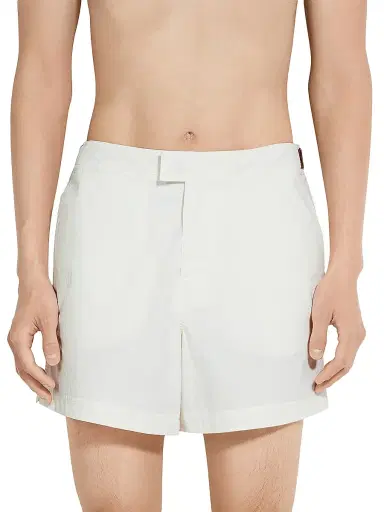 Zegna Men's 232 Road Brand Mark Swim Boxers - White - Size Large | Thumbnail 2 Zegna Men's 232 Road Brand Mark Swim Boxers - White - Size Large | Thumbnail 2
