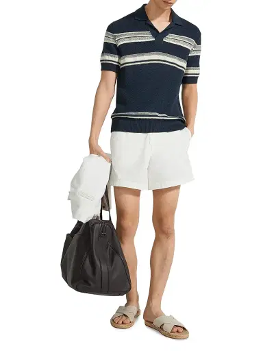 Zegna Men's 232 Road Brand Mark Swim Boxers - White - Size Large | Thumbnail 4 Zegna Men's 232 Road Brand Mark Swim Boxers - White - Size Large | Thumbnail 4