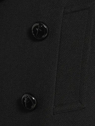 Balenciaga Men's Short Peacoat - Black | Thumbnail 6 Balenciaga Men's Short Peacoat - Black | Thumbnail 6