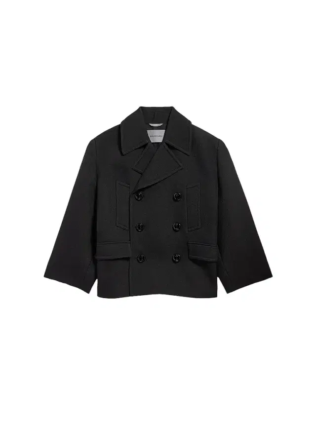 Balenciaga Men's Short Peacoat - Black