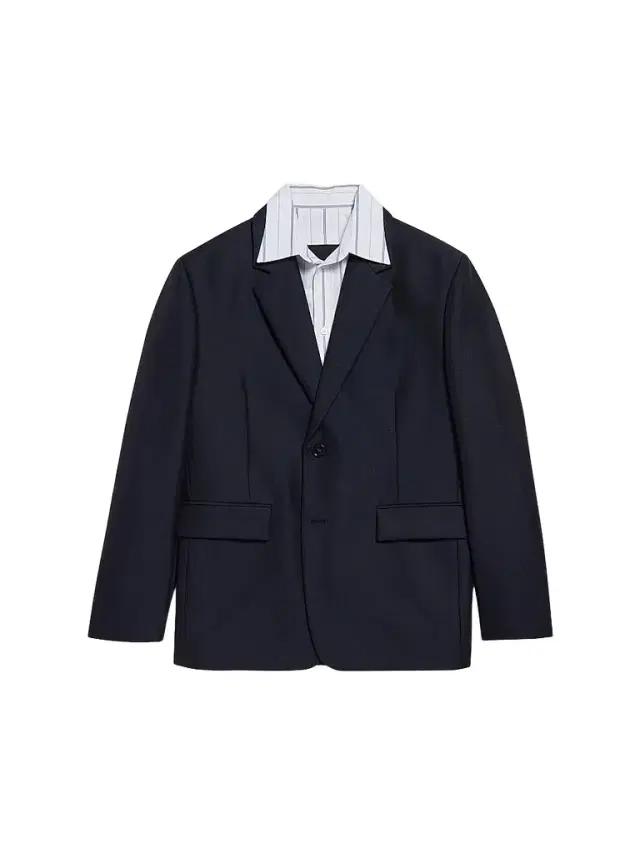 Balenciaga Men's Hybrid Shirt Jacket - Dark Navy
