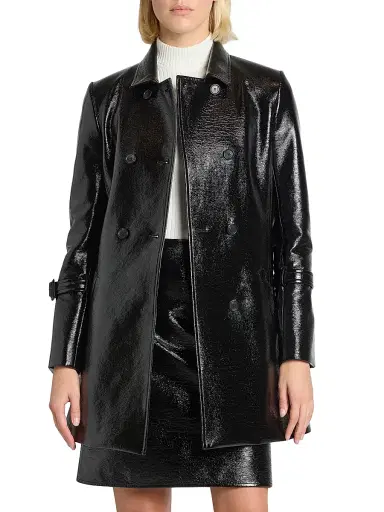 Courrèges Women's Double-Breasted Vinyl Coat | Thumbnail 3 Courrèges Women's Double-Breasted Vinyl Coat | Thumbnail 3