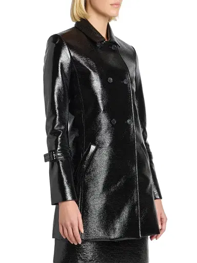 Courrèges Women's Double-Breasted Vinyl Coat | Thumbnail 4 Courrèges Women's Double-Breasted Vinyl Coat | Thumbnail 4