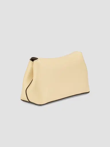 TOTEME Women's Mini T-Lock Leather Clutch - Champagne | Thumbnail 3