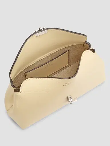 TOTEME Women's Mini T-Lock Leather Clutch - Champagne | Thumbnail 4