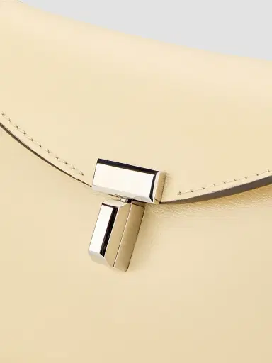 TOTEME Women's Mini T-Lock Leather Clutch - Champagne | Thumbnail 5