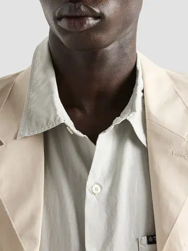 Prada Men's Short-Sleeved Cotton Shirt - Light Grey - Size XXL | Thumbnail 5