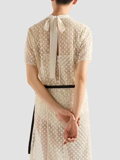 Prada Women's Embroidered Lace Top | Thumbnail 4