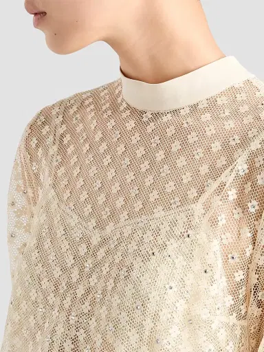 Prada Women's Embroidered Lace Top | Thumbnail 6