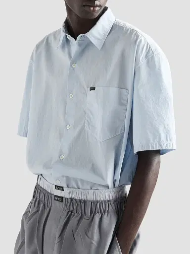 Prada Men's Short-Sleeved Cotton Shirt | Thumbnail 3