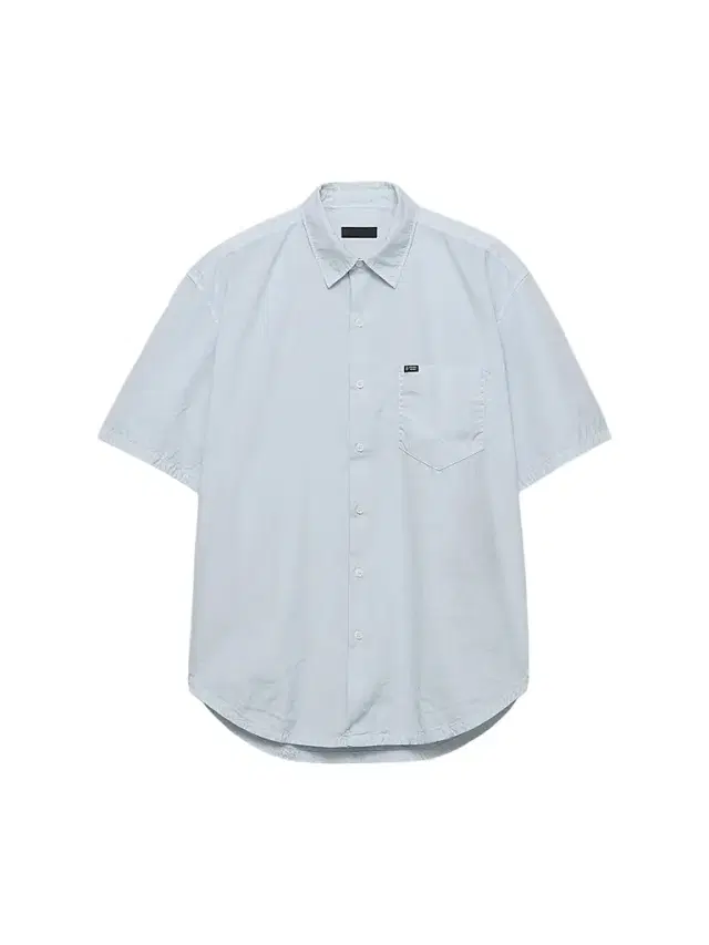 Prada Men's Short-Sleeved Cotton Shirt - Light Blue