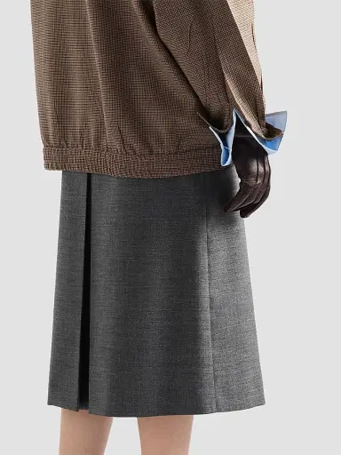 Prada Women's Rush Stitch Midi Skirt - Grey - Size 8 | Thumbnail 4 Prada Women's Rush Stitch Midi Skirt - Grey - Size 8 | Thumbnail 4
