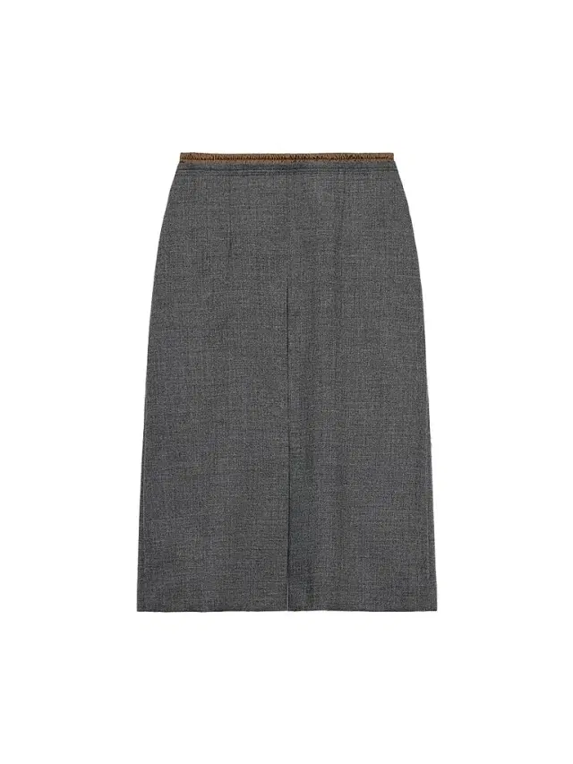 Prada Women's Rush Stitch Midi Skirt - Grey