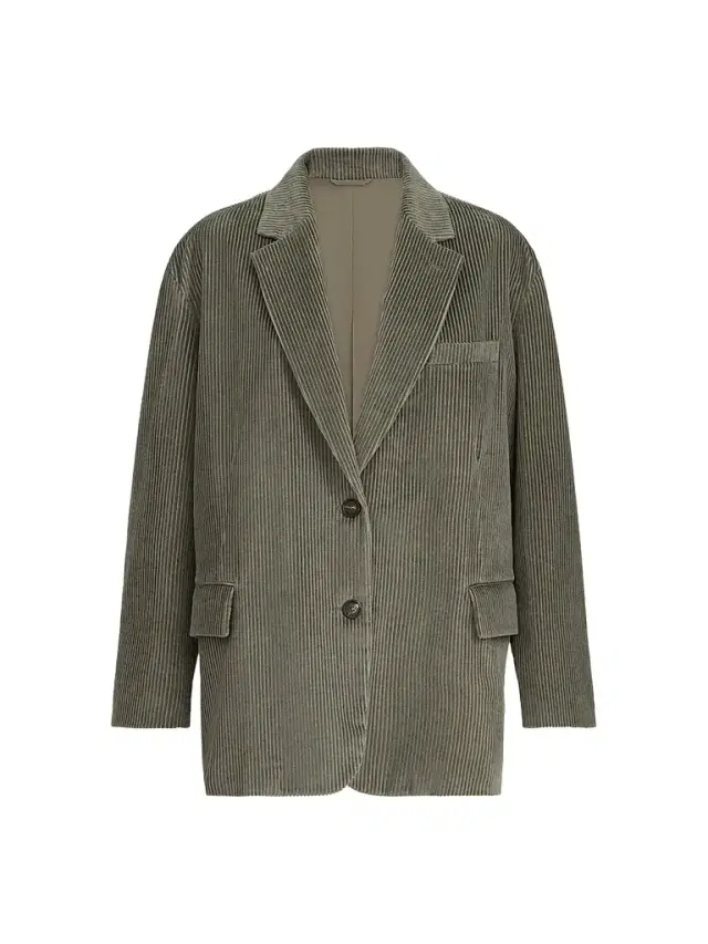 Brunello Cucinelli Women's Cotton Corduroy Blazer with Monili - Origano