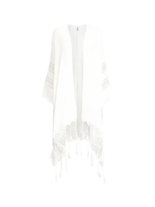 Brunello Cucinelli Women's Linen Poncho with Broderie Anglaise - White