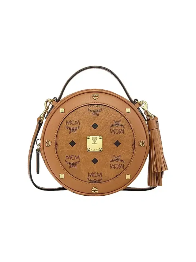 MCM Women's Pina Faux Visetos Leather Crossbody Bag - Cognac