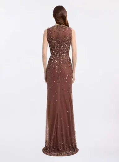 Elie Saab Bead Embroidered Long Dress | Thumbnail 6 Elie Saab Bead Embroidered Long Dress | Thumbnail 6
