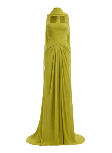Elie Saab Strapless Silk Long Dress | Thumbnail 1