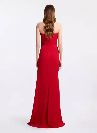 Elie Saab Strapless Silk Long Dress | Thumbnail 4 Elie Saab Strapless Silk Long Dress | Thumbnail 4