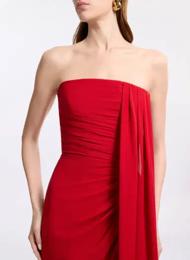 Elie Saab Strapless Silk Long Dress | Thumbnail 5 Elie Saab Strapless Silk Long Dress | Thumbnail 5