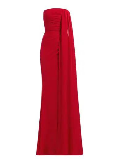 Elie Saab Strapless Silk Long Dress | Thumbnail 1 Elie Saab Strapless Silk Long Dress | Thumbnail 1