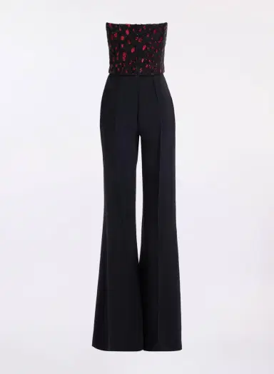 Elie Saab Sequin Embroidered Tulle & Cady Jumpsuit | Thumbnail 2 Elie Saab Sequin Embroidered Tulle & Cady Jumpsuit | Thumbnail 2