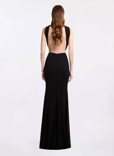 Elie Saab Halter Neck Draped Long Dress | Thumbnail 4 Elie Saab Halter Neck Draped Long Dress | Thumbnail 4