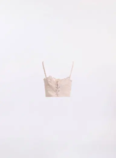 Elie Saab Cotton Embroidered Bralette | Thumbnail 7 Elie Saab Cotton Embroidered Bralette | Thumbnail 7