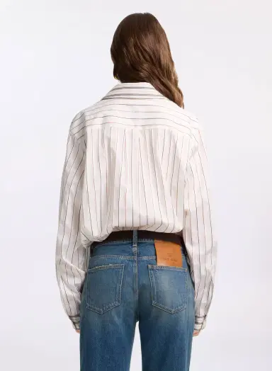 Elie Saab Striped Cotton Shirt | Thumbnail 4 Elie Saab Striped Cotton Shirt | Thumbnail 4