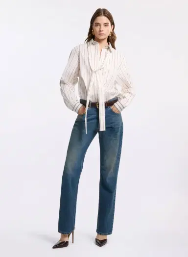 Elie Saab Striped Cotton Shirt | Thumbnail 6 Elie Saab Striped Cotton Shirt | Thumbnail 6