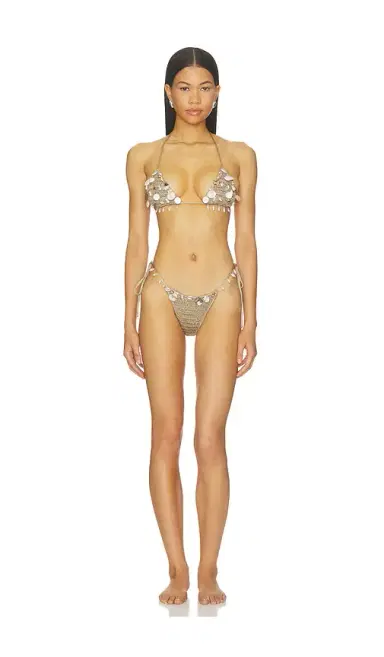Jaded London Anatase Crochet With Hanging Shells Bikini Bottom | Thumbnail 4