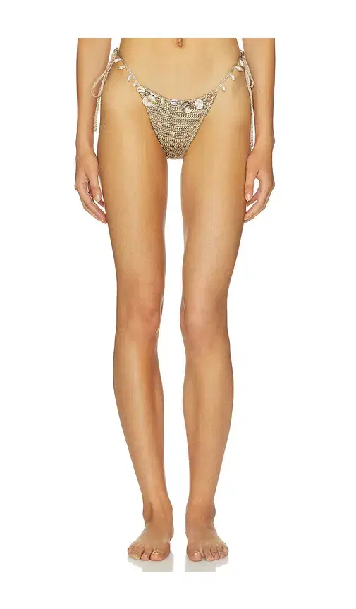Jaded London Anatase Crochet With Hanging Shells Bikini Bottom