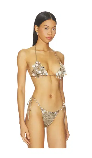 Jaded London Anatase Crochet With Hanging Shells Bikini Top | Thumbnail 2