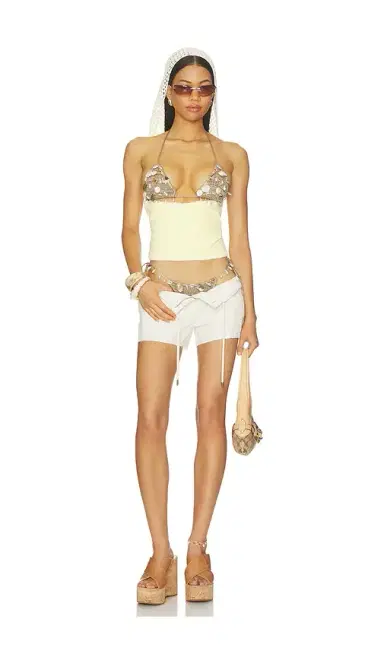 Jaded London Anatase Crochet With Hanging Shells Bikini Top | Thumbnail 5