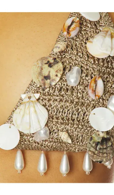 Jaded London Anatase Crochet With Hanging Shells Bikini Top | Thumbnail 6