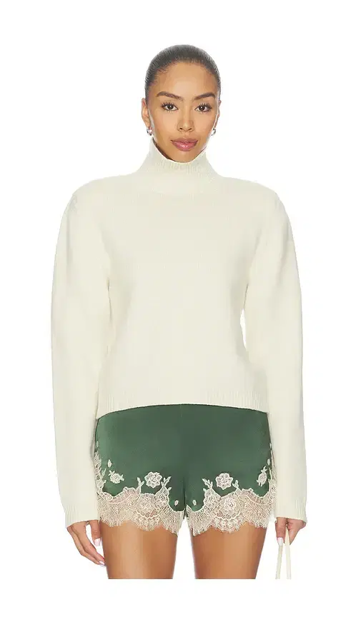 Rohe Statement Shoulder Cropped Turtleneck Sweater