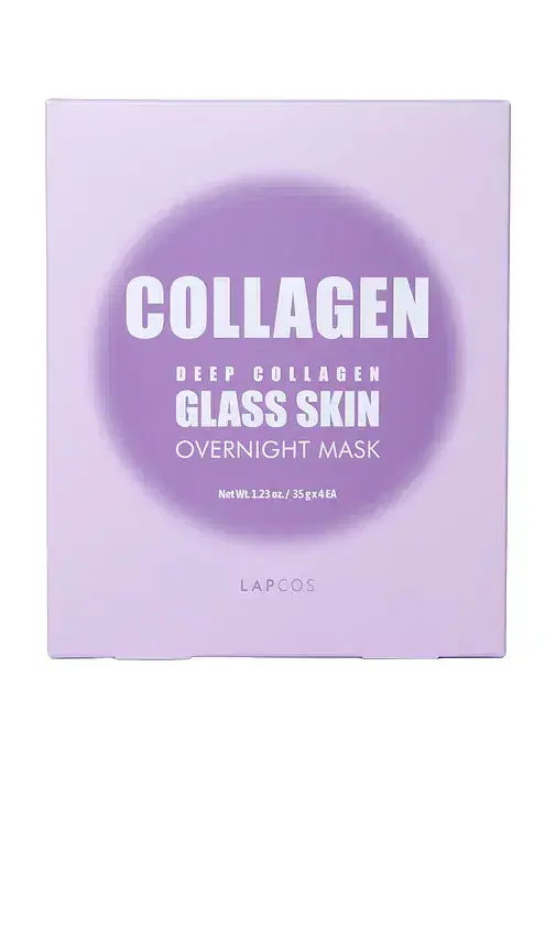LAPCOS Deep Collagen Glass Skin Overnight Mask 4 Pack