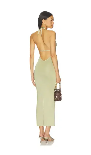 NBD Jamy Deep V Shimmer Maxi Dress | Thumbnail 3