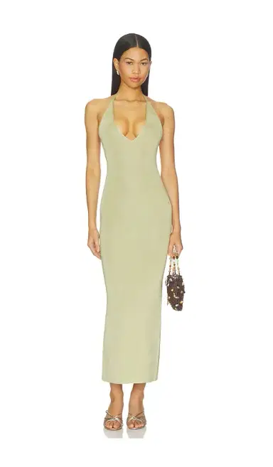 NBD Jamy Deep V Shimmer Maxi Dress | Thumbnail 1