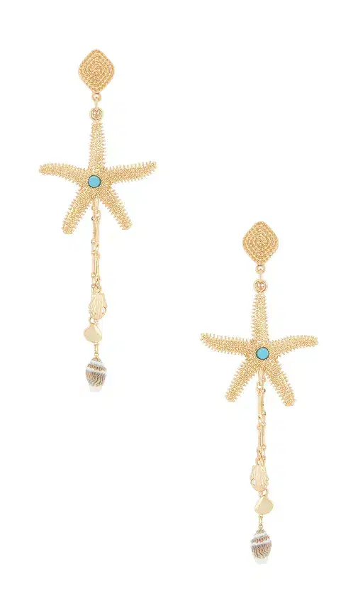 Ettika Starfish Seeker Drop Earrings