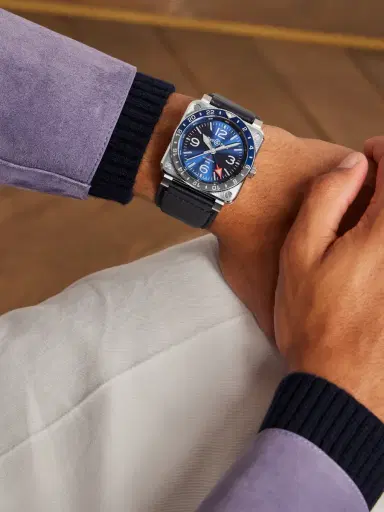 Bell & Ross BR 03-93 GMT BLUE Automatic Stainless Steel Watch, Ref. BR0393-BLU-ST/SCA - Men | Thumbnail 2 Bell & Ross BR 03-93 GMT BLUE Automatic Stainless Steel Watch, Ref. BR0393-BLU-ST/SCA - Men | Thumbnail 2