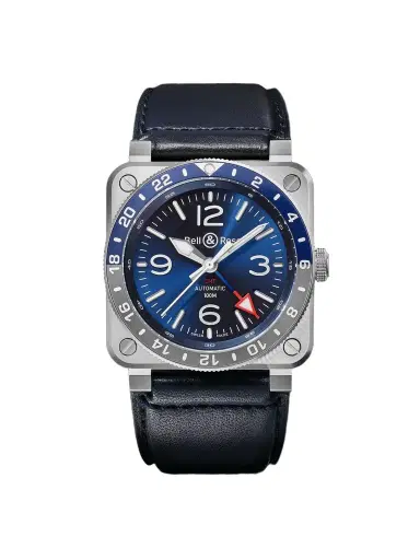 Bell & Ross BR 03-93 GMT BLUE Automatic Stainless Steel Watch, Ref. BR0393-BLU-ST/SCA - Men | Thumbnail 1 Bell & Ross BR 03-93 GMT BLUE Automatic Stainless Steel Watch, Ref. BR0393-BLU-ST/SCA - Men | Thumbnail 1