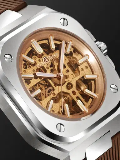 Bell & Ross BR 05 Skeleton Gold Automatic Stainless Steel Watch, Ref. BR05A-CH-SKST/SRB - Men | Thumbnail 6