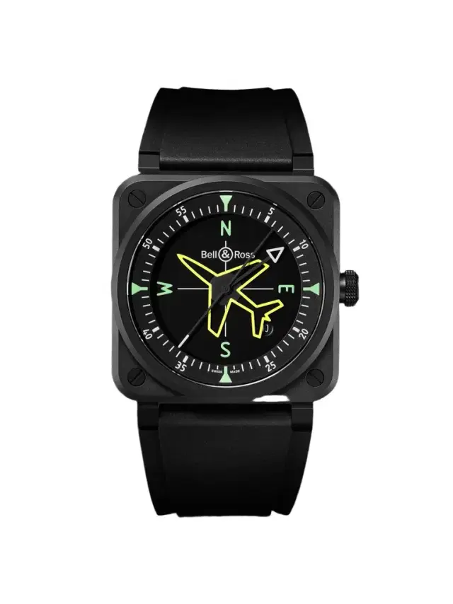 Bell & Ross BR 03 Gyrocompass Limited Edition Automatic Ceramic Watch, Ref. BR03A-CPS-CE/SRB - Men