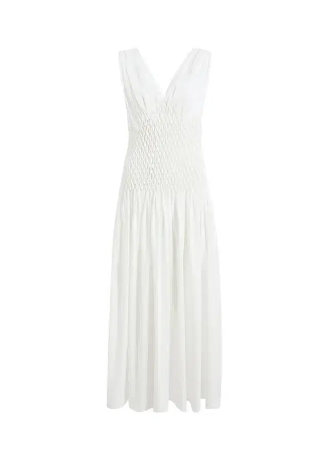 Khaite Nola Dress In Chalk Cotton