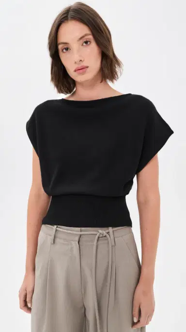 St. Agni Cashmere Asymmetrical Top Black | Thumbnail 2 St. Agni Cashmere Asymmetrical Top Black | Thumbnail 2