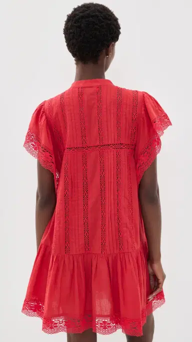 Sea Pippa Solid Mini Dress Red | Thumbnail 3