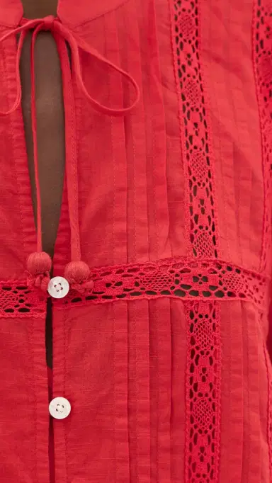 Sea Pippa Solid Mini Dress Red | Thumbnail 6