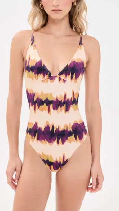 Ulla Johnson Alba Deep V Maillot One iece Quarry | Thumbnail 5 Ulla Johnson Alba Deep V Maillot One iece Quarry | Thumbnail 5